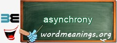 WordMeaning blackboard for asynchrony